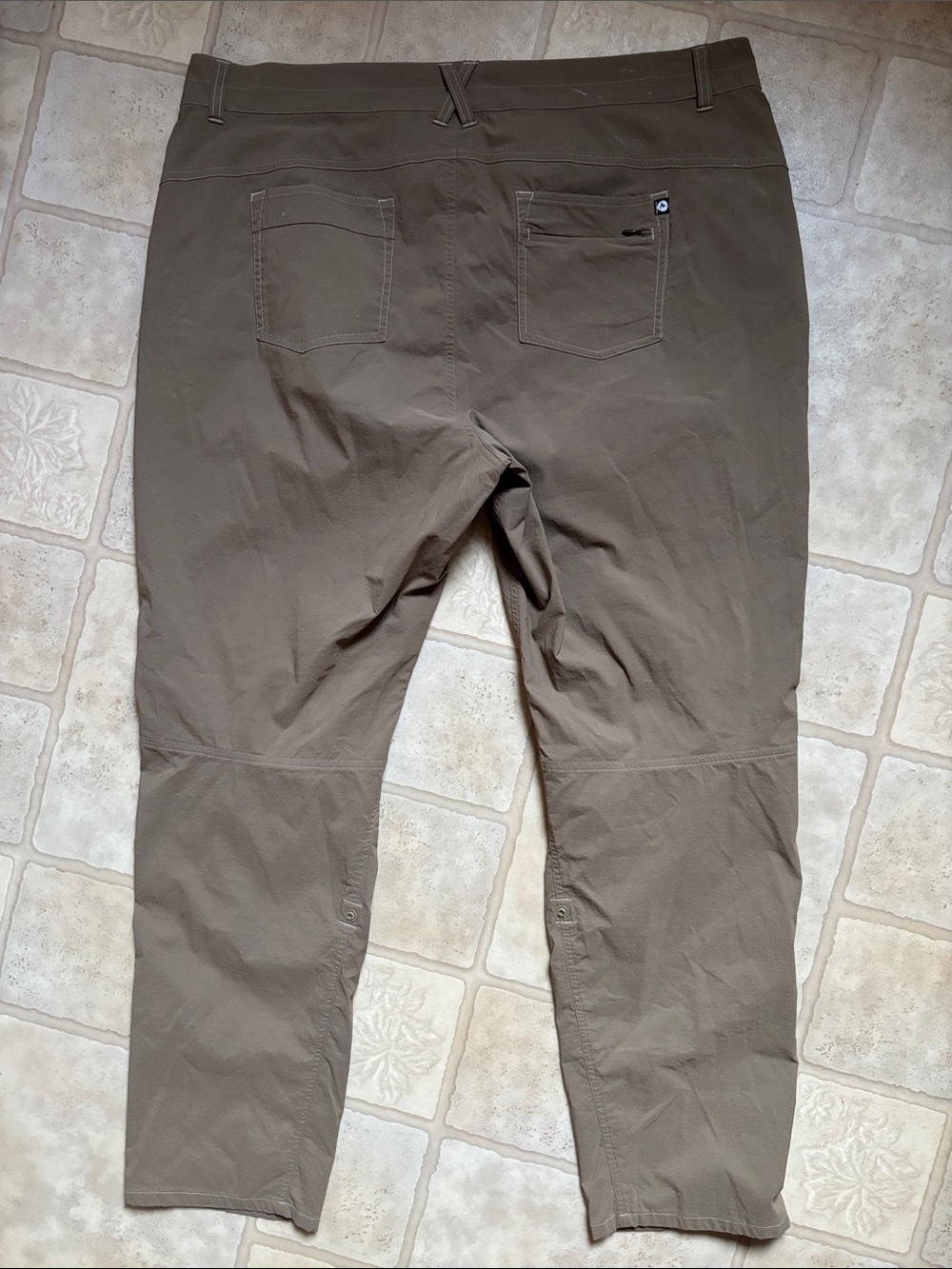 Marmot Hiking Pants Women's Plus Size 20W Khaki Nylon Stretch Roll Up Cargo Camp - Picture 2 of 7